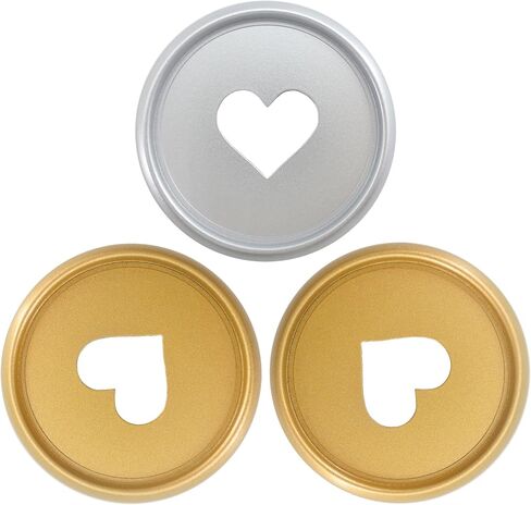 33pcs Expansion Discbound Notebook System Heart Plastic Discs Book Binding Disc Binder Rings Planner Accessories(Gold,1inch/24mm,33 Pieces) in Saudi Arabia