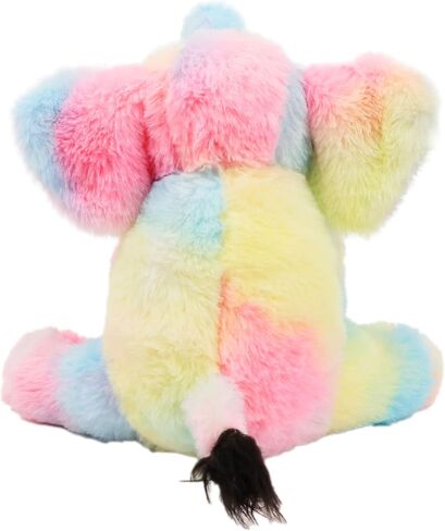 Hopearl Adorable Plush Calf Elephant Toy Floppy Elephish Ultra Soft Stuffed Animal for Boys Girls Kids Toddlers, Rainbow, 9'' in Saudi Arabia