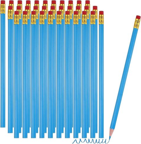 PATIKIL Erasable Colored Pencils, 48 Pcs Oil Color Pencils with Erasers Hexagonal Rod Wooden Colored Pencils for Tests Marking Grading Art Painting, Green in Saudi Arabia