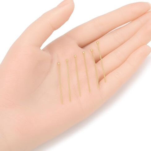 50pcs Adabele Tarnish Resistant 50mm (2 Inch) Gold Ball Head Pins Headpin (Wire 0.8mm/20 Gauge) for Beading Craft Jewelry Making BF67-50 in Saudi Arabia