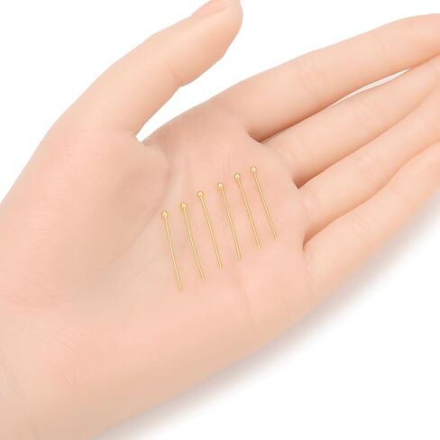 50pcs Adabele Tarnish Resistant 50mm (2 Inch) Gold Ball Head Pins Headpin (Wire 0.8mm/20 Gauge) for Beading Craft Jewelry Making BF67-50 in Saudi Arabia