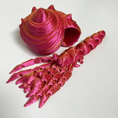 3D Printed Hermit Crab, Flexible Crystal Crab Toy for Adults with Anxiety or ADHD, 3D Printed Stuff Animal, Relaxing (Colorful) in Saudi Arabia