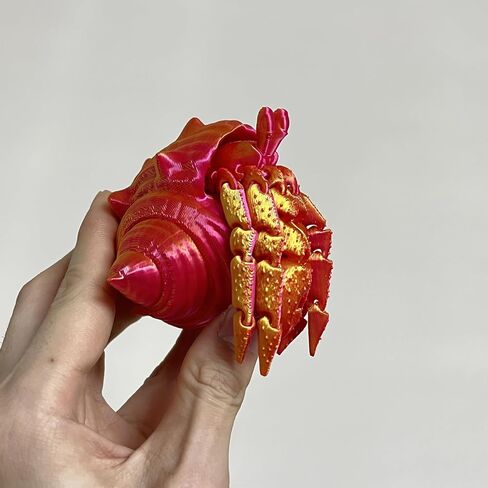 3D Printed Hermit Crab, Flexible Crystal Crab Toy for Adults with Anxiety or ADHD, 3D Printed Stuff Animal, Relaxing (Colorful) in Saudi Arabia