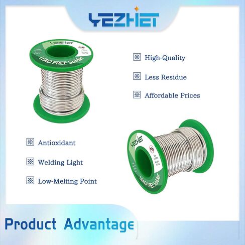 Lead-Free Solder (Sn99.3/Cu0.7) for Stained Glass, Copper Pipe & Jewelry Repair -0.5Lb Spool 3.0mm Diameter - RoHS Compliant in Saudi Arabia