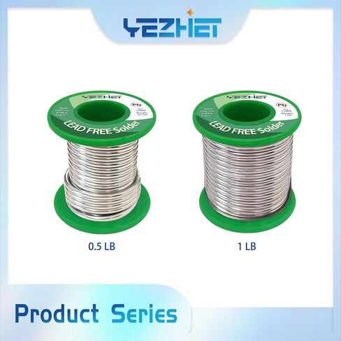 Lead-Free Solder (Sn99.3/Cu0.7) for Stained Glass, Copper Pipe & Jewelry Repair -0.5Lb Spool 3.0mm Diameter - RoHS Compliant in Saudi Arabia