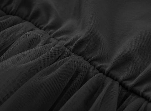 فستان توتو للفتيات من LYXIOF فستان صيفي كاجوال من التول بأكمام مكشكشة بلون موحد in Kuwait