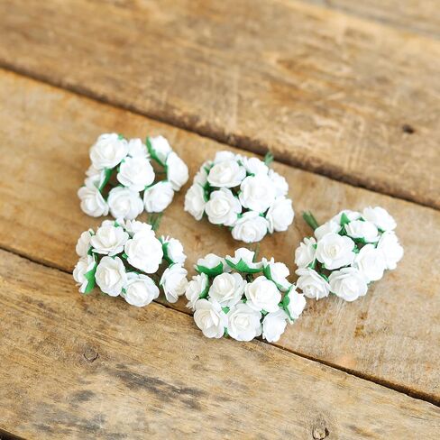 Handmade Mini Mulberry Paper Roses 18 mm Mulberry Paper Flowers Scrapbooking Wedding DIY Craft 50 pcs (Pink Tone) in Saudi Arabia