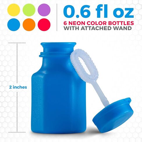 Mini Farm Animal Bubble Wands Toy Gifts for Kids - (Pack of 12) 3-Inch Barnyard Bubble Bottles, Assorted Animals for Giveaways, Prizes, Birthday Party Favors for Kids, Baby Showers, Goody Bag Toys in Saudi Arabia