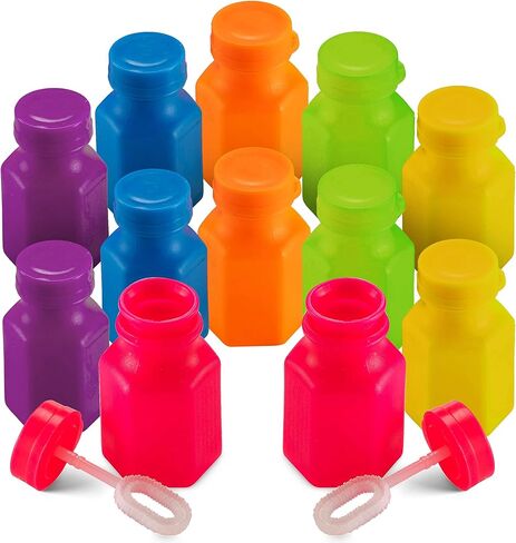 Mini Farm Animal Bubble Wands Toy Gifts for Kids - (Pack of 12) 3-Inch Barnyard Bubble Bottles, Assorted Animals for Giveaways, Prizes, Birthday Party Favors for Kids, Baby Showers, Goody Bag Toys in Saudi Arabia