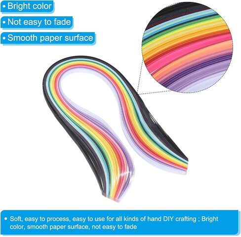 PATIKIL 360pcs Quilling Paper Strips Paper Flowers Quilling Kits 1/8"(3mm) Origami Paper for Adults Beginner Art Craft, 15"(39cm) 24 Colors in Saudi Arabia