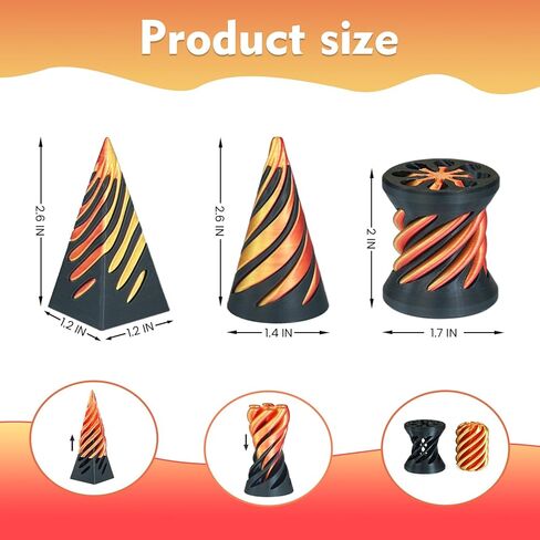 3 أجهزة كمبيوتر مخروطية مستحيلة ، لعبة مخروطية مخروطية ، نماً مستحيلًا للهرم ، لعبة مخروطية مخروطية ثلاثية الأبعاد ، ألعاب إزالة الضغط على سطح المكتب ، هدية ، عيد ميلاد (أرجواني خفيف) in Kuwait