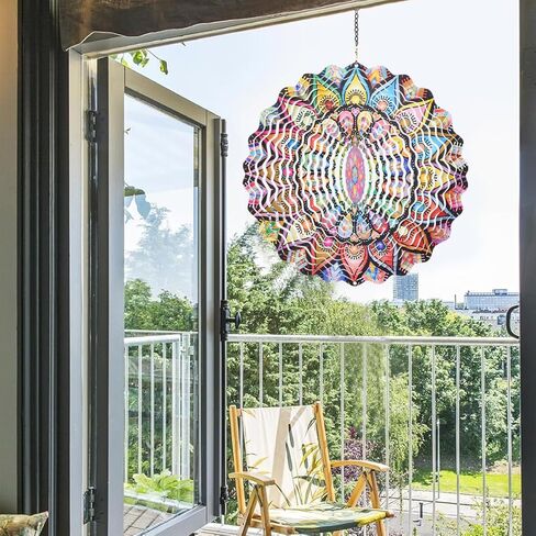 غليان ماندالا ماندالا ماندالا ثلاثية الأبعاد من الفولاذ المقاوم للصدأ قوس قزح العاكس الزخرفي الجهاز الداخلي في الهواء الطلق الفناء حديقة ديكور على غرار e in Kuwait