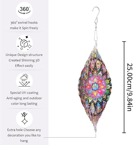 غليان ماندالا ماندالا ماندالا ثلاثية الأبعاد من الفولاذ المقاوم للصدأ قوس قزح العاكس الزخرفي الجهاز الداخلي في الهواء الطلق الفناء حديقة ديكور على غرار e in Kuwait