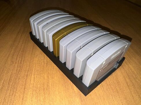 عروض حامل خرطوشة اللعبة - متوافقة مع خراطيش Nintendo 64 (N64) ، يحمل 10 - منظم تخزين الألعاب الرجعية in Kuwait