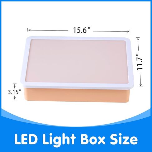 Odoorgames Bright LED Light Box - Light Table for Kids, Color & Light Discovery, Artistic Exploration and Creative Play (Blue，Lightbox Only) in Saudi Arabia
