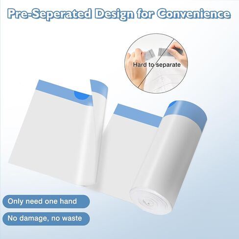 100 Count Self-Cleaning Cat Litter Box Liners Compatible With Automatic Cat Litter Box, Drawstring Heavy Duty Cat Litter Receptacles Bags Replacement Trash Bag -19" x 18" in Saudi Arabia