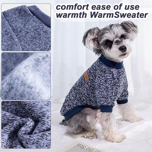 2 Pieces Dog Sweater xs Dog Sweater Fall Winter Dog Clothes Dog Clothes for Small Dogs Warm Thick Outfit Pet Small Dog Sweater for Boy Girl Dogs Teacup Yorkie Chihuahua（XS） in Saudi Arabia