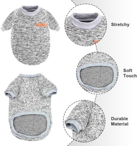 2 Pieces Dog Sweater xs Dog Sweater Fall Winter Dog Clothes Dog Clothes for Small Dogs Warm Thick Outfit Pet Small Dog Sweater for Boy Girl Dogs Teacup Yorkie Chihuahua（XS） in Saudi Arabia