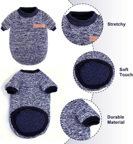 2 Pieces Dog Sweater xs Dog Sweater Fall Winter Dog Clothes Dog Clothes for Small Dogs Warm Thick Outfit Pet Small Dog Sweater for Boy Girl Dogs Teacup Yorkie Chihuahua（XS） in Saudi Arabia