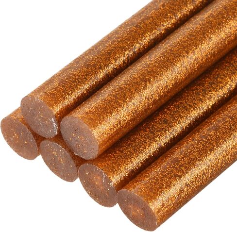 uxcell 6pcs Mini Hot Glue Sticks for Glue Gun 0.43 x 4 inch Large Glue Sticks, 11 x 100mm Glitter Bronze Gold in Kuwait