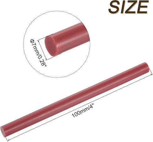 uxcell 6pcs Mini Hot Glue Sticks for Glue Gun 0.43 x 4 inch Large Glue Sticks, 11 x 100mm Glitter Bronze Gold in Kuwait