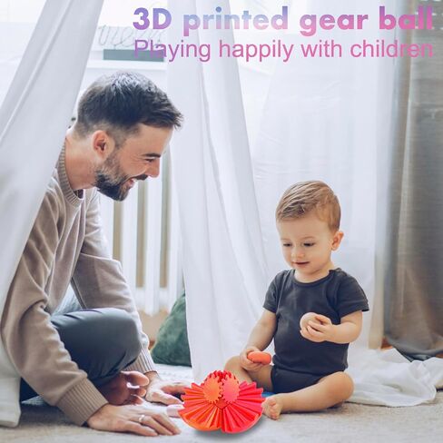 3D Printed Gear Ball, Gear Sphere, Spin Ball Cube Fidget Toys, Stress Release, Sphere Desk Toy (Candy) in Saudi Arabia
