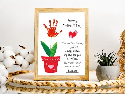Woukaup Handprint Keepsake Card Making Kits, 10 Funny Mothers Day Card Bulk, Mothers Day Crafts for Classroom and Family Activity, Gifts for Mom from Daughter Son Husband, 8.5x11 Inch in Kuwait