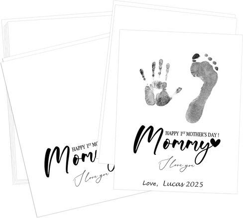 Woukaup Handprint Keepsake Card Making Kits, 10 Funny Mothers Day Card Bulk, Mothers Day Crafts for Classroom and Family Activity, Gifts for Mom from Daughter Son Husband, 8.5x11 Inch in Kuwait