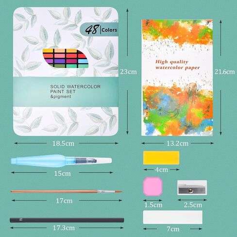 Stocking Stuffers for Kids Water Colors Paper Paint Kits Brushes for Adult Christmas Gifts for Boys Girls Teens Easter Basket Stuffers for Teens Valentines Day Gifts for Kids Birthday Party Travel Watercolor Palette Paint Arts & Crafts supplies in Kuwait