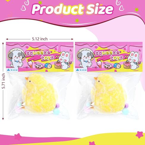 1pcs Handmade Chicken Squishy Toy, Soft Squishy Chick Fidget Stress Relief Toy, Silicone Squeeze Toy for Stress Relief ( Chicken ) in Saudi Arabia