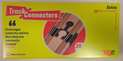 Plastic Track Connectors for Wooden Train Set - 8 Compatible Train Connectors for Duplo & Brio Train Set - Spare Parts for Wooden Train Track Set - Toy2 Track Connectors Basis in Saudi Arabia