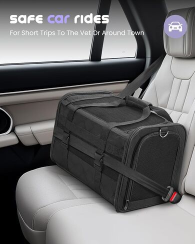 MIDOG Cat Carrier for Small to Medium-Sized Cats,Up to 15 Lbs, TSA Airline Approved Soft Sided Pet Carrier,Collapsible Travel Cat Bag(Beige) in Kuwait