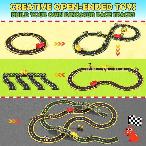 Magnetic Tiles Racing Track & City Road Expansion Pack - Kids Toys STEM Learning Montessori Toys for Toddler Magnetic Blocks Building Toys for 3+ Year Old Boys & Girls, Sensory Play Kids Toys in Saudi Arabia