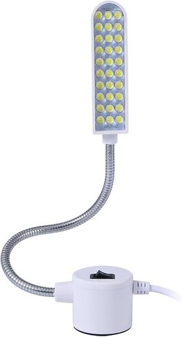 30 LED Sewing Machine Light, Portable Flexible Gooseneck Work Light with Magnetic Mount for Janome, Singer, Brother, Drill Presses, Desks, Crafts, Workbenches, and Lathes in Saudi Arabia