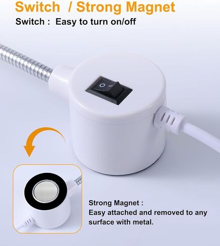 30 LED Sewing Machine Light, Portable Flexible Gooseneck Work Light with Magnetic Mount for Janome, Singer, Brother, Drill Presses, Desks, Crafts, Workbenches, and Lathes in Saudi Arabia