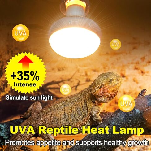 MIXJOY 100W Infrared Heat Lamp Bulbs, 2 Pack Reptile Infrared Heat Emitter Red Heat Lamp Bulbs Infrared Basking Light Bulbs for Reptiles, Bearded Dragon, Lizard, Tortoise, Chickens, Pets in Kuwait