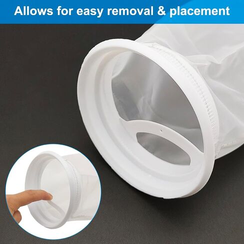 4 Pack 4 Inch Aquarium Filter Bags, Nylon Mesh Filter Socks, 100 Micron Felt Filtration, 4 Inch Ring by 10 Inch Long in Saudi Arabia