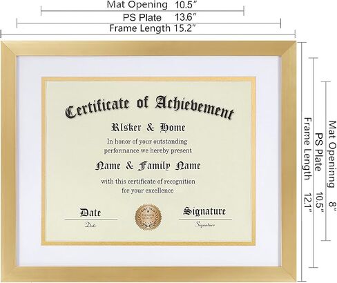 ELSKER&HOME 11x14 Diploma Frame 6 Pack, Diploma Frames 8.5x11 with Black Mat or 11x14 Document Frame without Mat,Multipack College Certificate/Degree Frames for wall,Set of 6 in Saudi Arabia