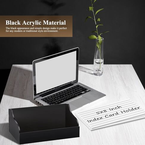 Index Card Display Stand 5x8 Acrylic Card Holder for Desk File Note Clear Postcard Stand Index Card Rack Acrylic Business Card Stand Index Card Organizer Case for Office 4.7X2.4X8.4 No Card in Kuwait