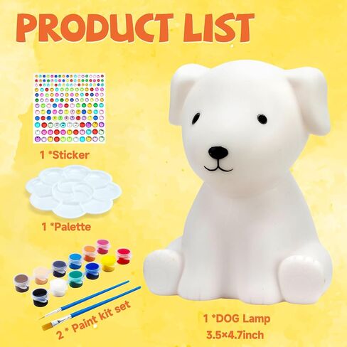 AluAbi Paint Your Own Rocket Lamp - Art & Crafts Painting Kits for Kids, DIY Night Light, Creative Art Supplies School Activities, Birthday Easter Christmas Holiday Gift for Girls Boys Ages 4 5 6 7 8+ in Saudi Arabia