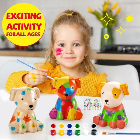 AluAbi Paint Your Own Rocket Lamp - Art & Crafts Painting Kits for Kids, DIY Night Light, Creative Art Supplies School Activities, Birthday Easter Christmas Holiday Gift for Girls Boys Ages 4 5 6 7 8+ in Saudi Arabia