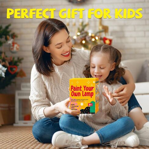 AluAbi Paint Your Own Rocket Lamp - Art & Crafts Painting Kits for Kids, DIY Night Light, Creative Art Supplies School Activities, Birthday Easter Christmas Holiday Gift for Girls Boys Ages 4 5 6 7 8+ in Saudi Arabia