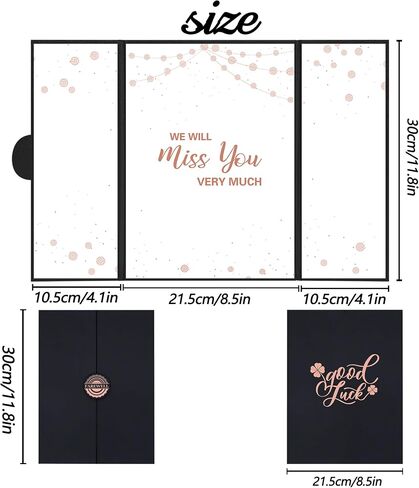Holkcog Farewell Guest Book Alternative, Farewell Gifts for Coworkers Friends, Rose Gold We Will Miss You Signature Board, Happy Retirement Party Decorations, Going Away，Farewell Card for Women Men in Kuwait