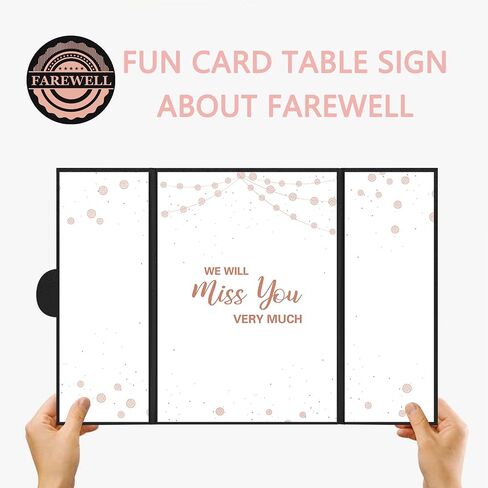 Holkcog Farewell Guest Book Alternative, Farewell Gifts for Coworkers Friends, Rose Gold We Will Miss You Signature Board, Happy Retirement Party Decorations, Going Away，Farewell Card for Women Men in Kuwait