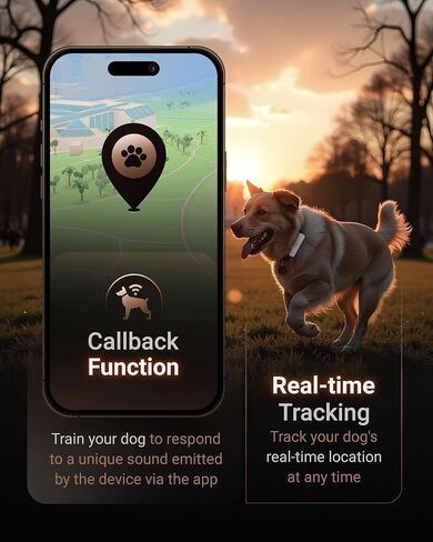 PAJ GPS Dog Tracker - 4G Real-Time Tracking & Runaway Alerts - Waterproof, Long-Range, Smart App Monitor Health & Activity - Fits Any Collar, Mini Device Navigator Chip - Subscription Required - Black in Kuwait