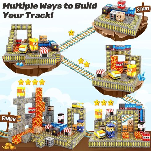 Magnetic Blocks - Build Mine Magnet World Magic Sword Portal Set, Building Toys Magnetic Tiles for Kids 3+, Classroom Must Haves Sensory Toddlers Toys Kids Games Gift for Boys & Girls 3-5 5-7 in Saudi Arabia