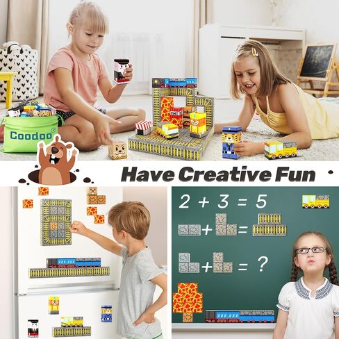 Magnetic Blocks - Build Mine Magnet World Magic Sword Portal Set, Building Toys Magnetic Tiles for Kids 3+, Classroom Must Haves Sensory Toddlers Toys Kids Games Gift for Boys & Girls 3-5 5-7 in Saudi Arabia