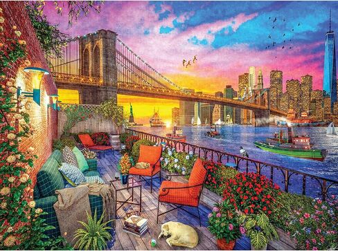 Roseart - Kodak Premium Cork - Manhattan Balcony Sunset - 1000 قطعة من الرقصات للبالغين in Kuwait