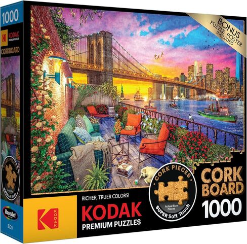 Roseart - Kodak Premium Cork - Manhattan Balcony Sunset - 1000 قطعة من الرقصات للبالغين in Kuwait