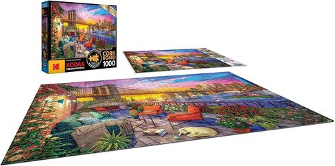 Roseart - Kodak Premium Cork - Manhattan Balcony Sunset - 1000 قطعة من الرقصات للبالغين in Kuwait